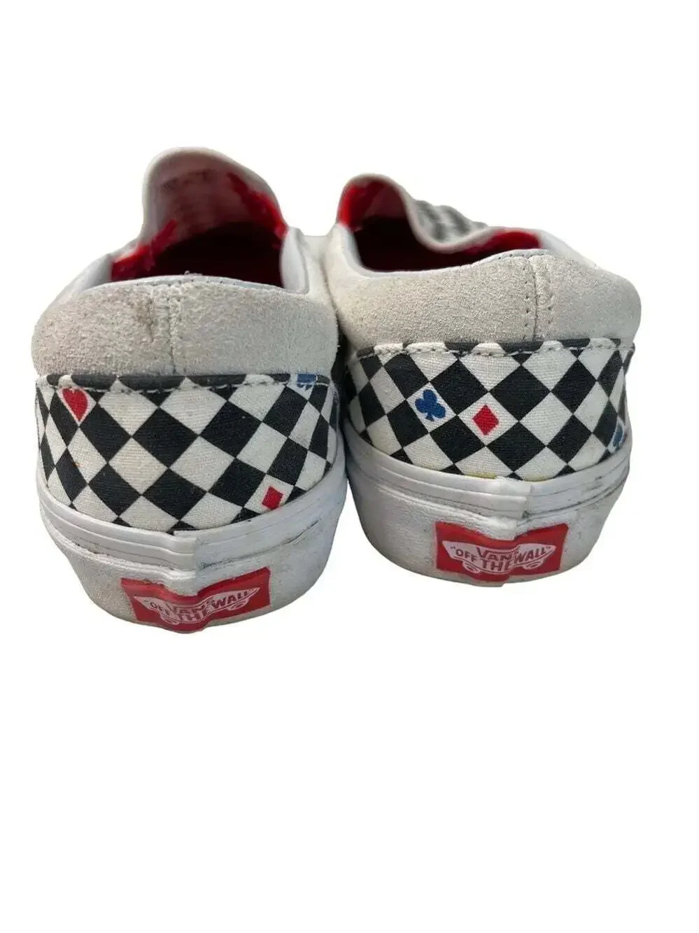 Vans Checkerboard Playing Card Slip On Sneakers Womens 7 Mens 5.5 Rare